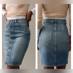 NWT Anthropologie Pilcro Slim Denim Skirt—- Size 12
